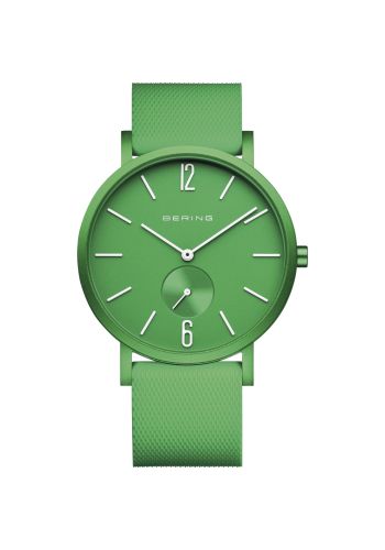 Ladies Ultra Slim Aluminium Watch In Green/Green