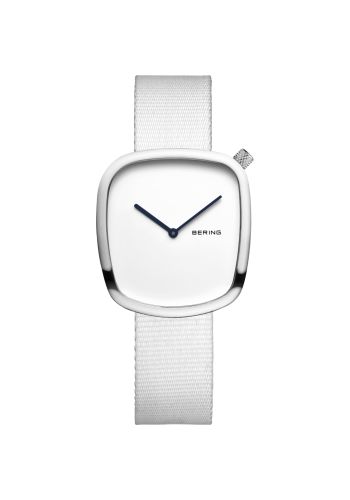 Ladies Pebble Stainless Steel Watch In Silver/White