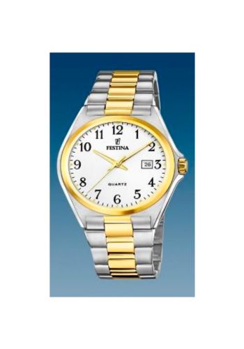 FESTINA MEN'S WHITE STAINLESS STEEL WATCH BRACELET 