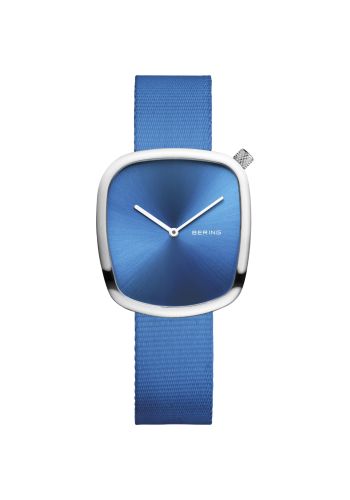 Ladies Pebble Stainless Steel Watch In Silver/Blue